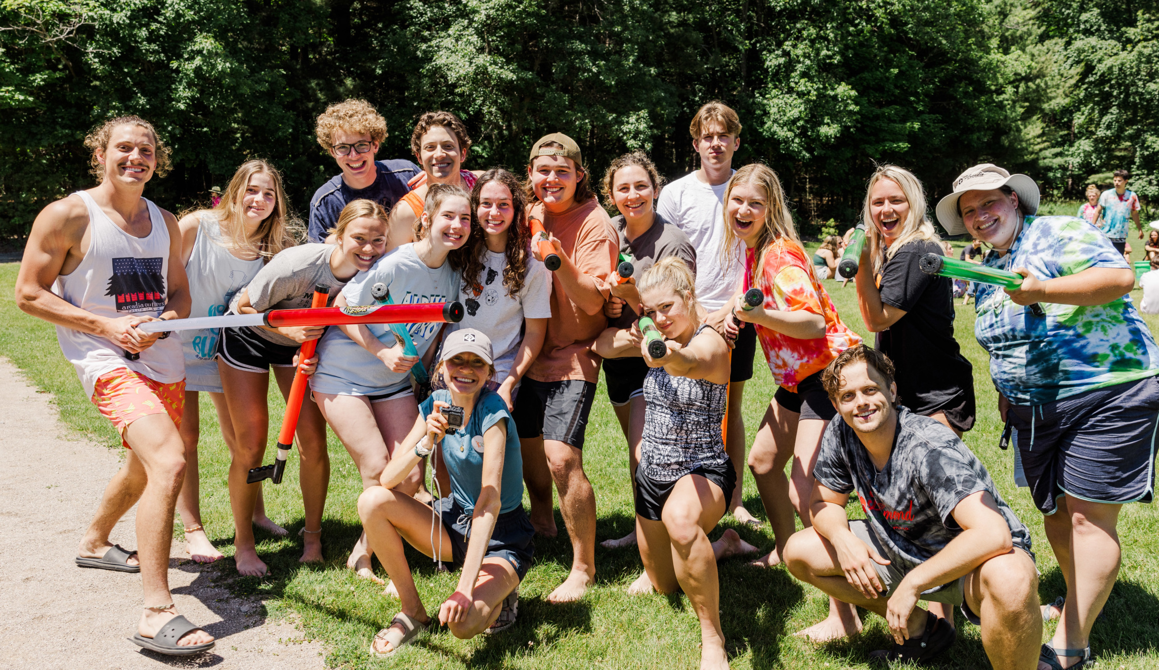 Summer Staffers at Aquapalooza during Omega Teen Retreat