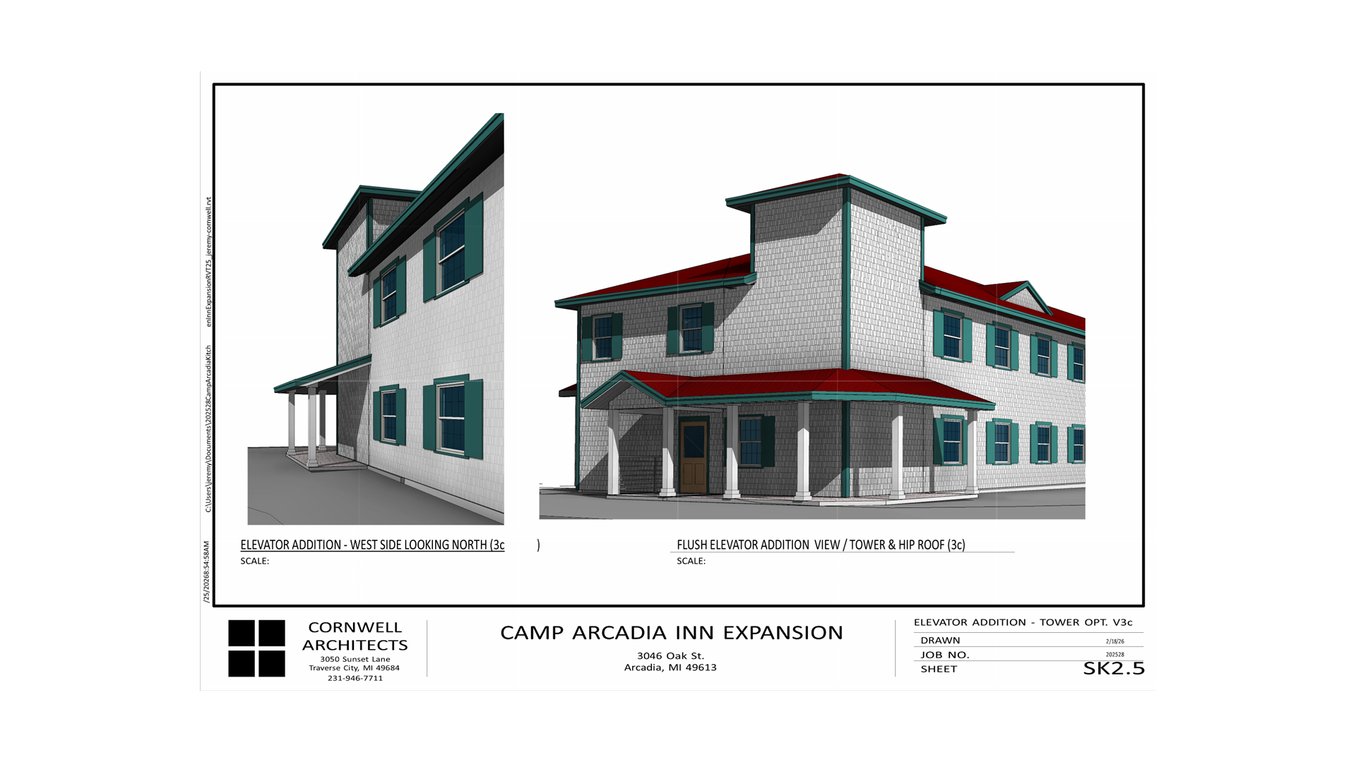 Inn Elevator - Architect Drawings